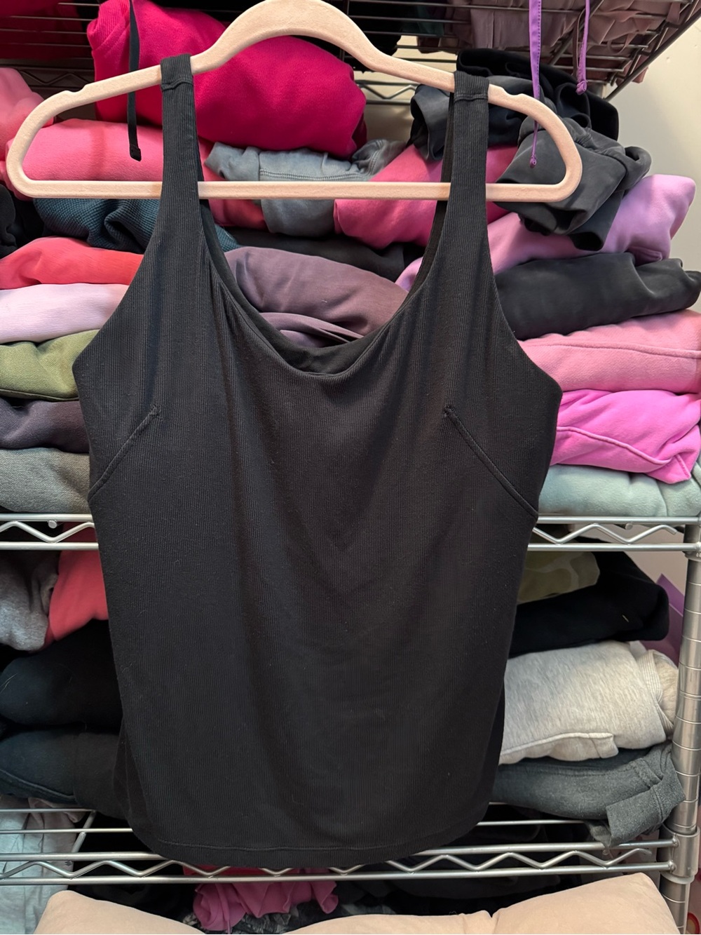 lululemon Ribbed Micro-Modal Tank Top - Black size 12 - Picture 3 of 7